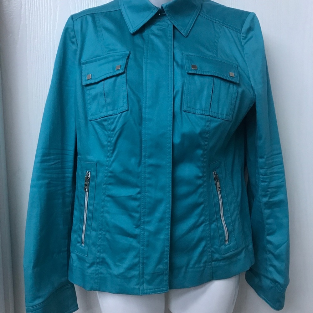 Jones of New York stretch Teal Ladies Jacket.